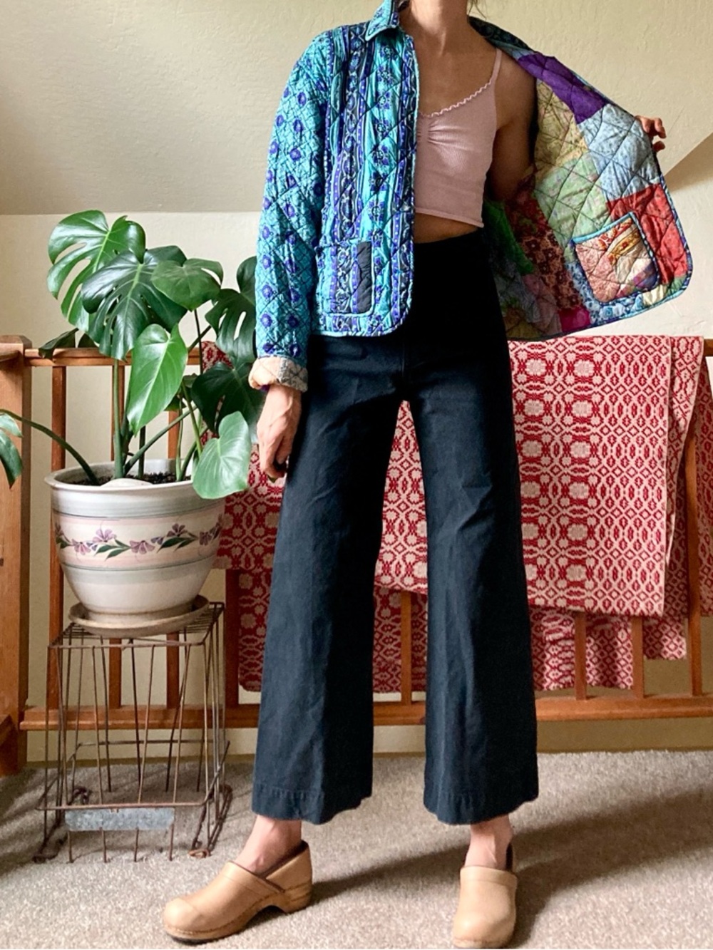 Vintage quilted reversible Kantha jacket